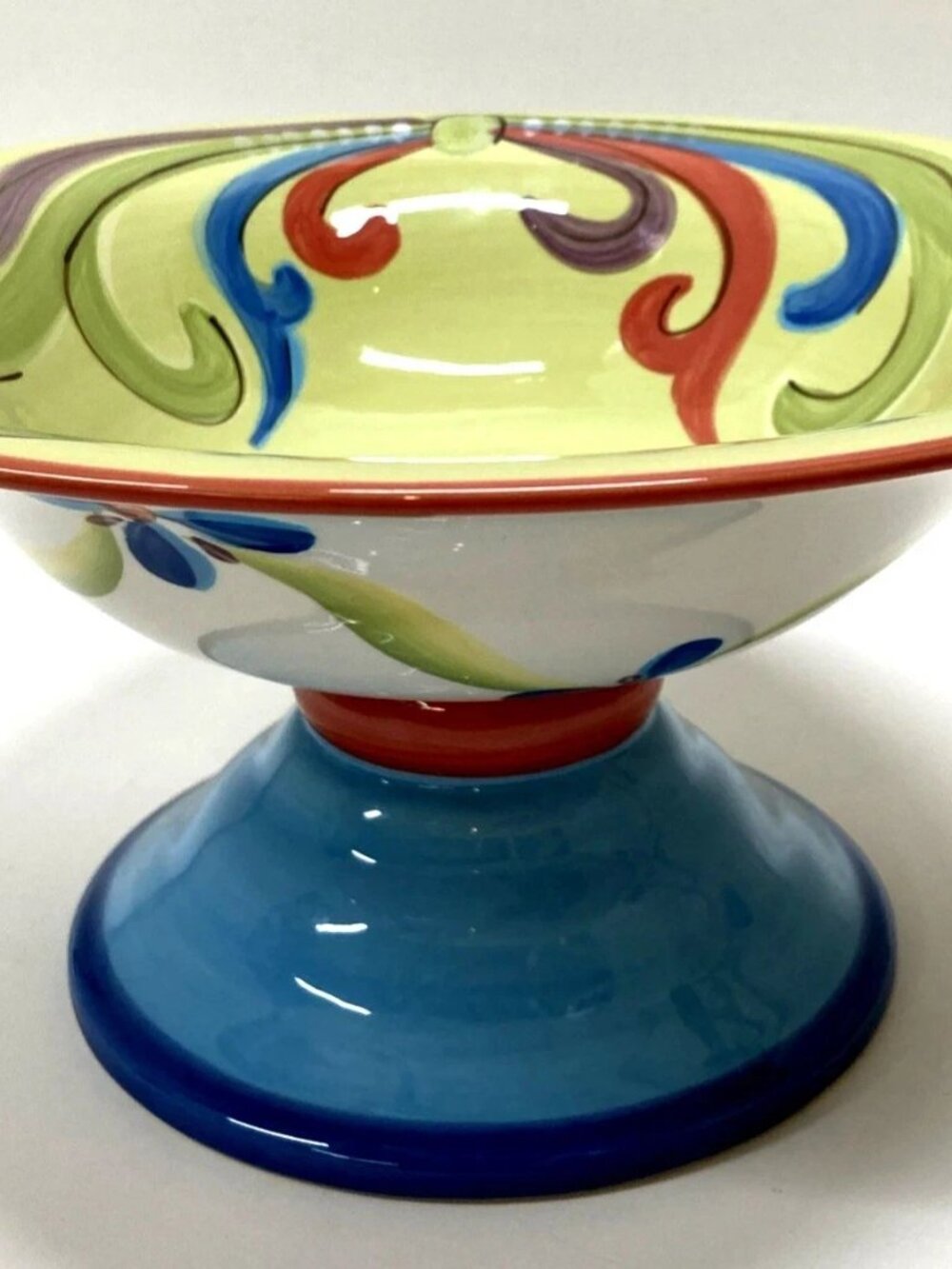 Southern Living at Home Gail Pittman VERANDA Pedestal Compote Serving Bowl EUC